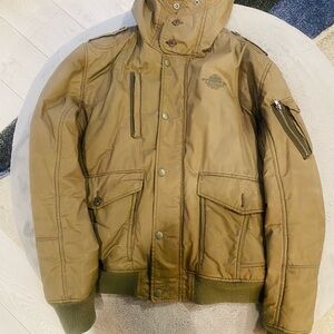 Diesel Green Military Field Jacket with Hood